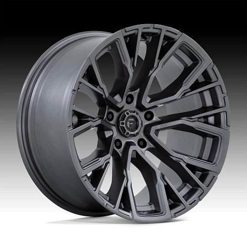 Fuel Rebar 5 D848 Matte Gunmetal Custom Truck Wheels 1